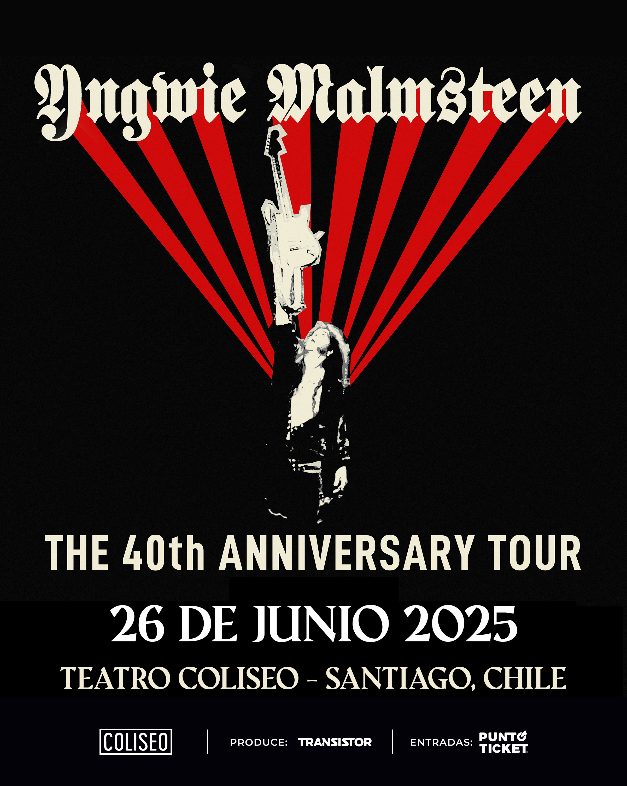 Yngwie Malmsteen regresa a Chile celebrando cuatro décadas de carrera